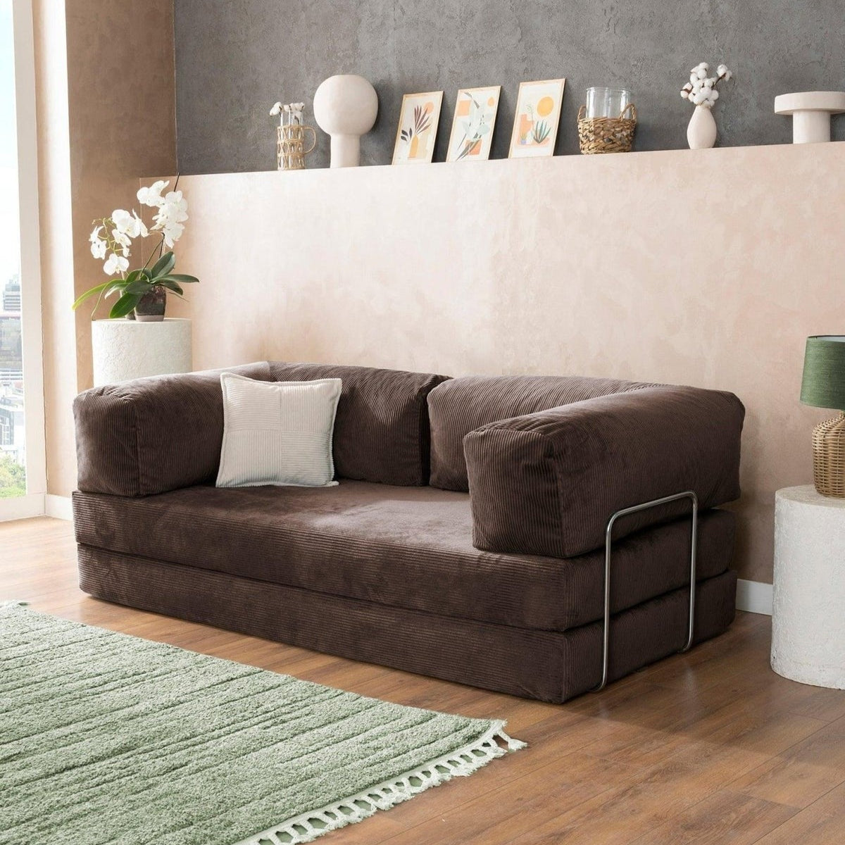 CUDDL Coffee Dark Brown Sofa
