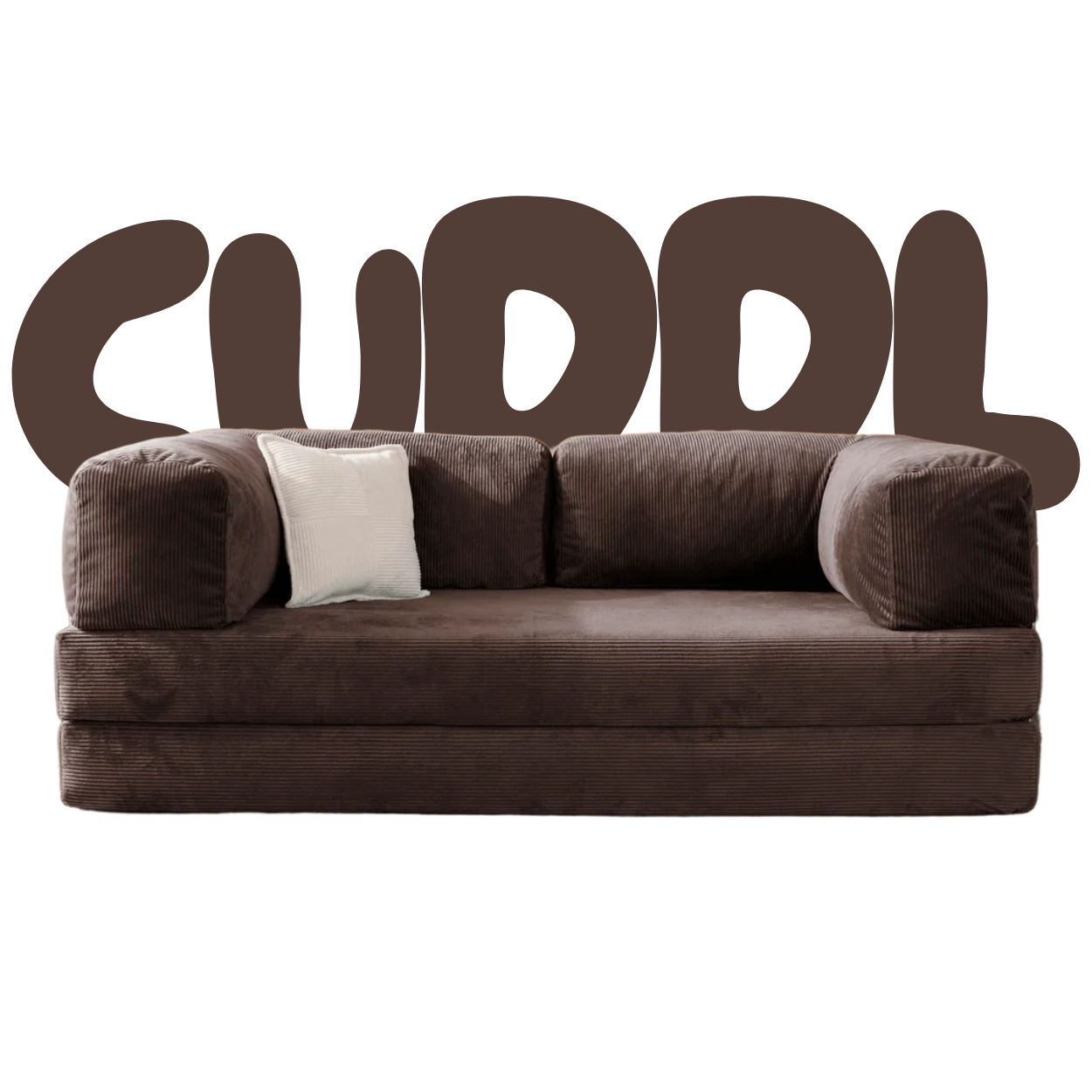 CUDDL Coffee Dark Brown Sofa