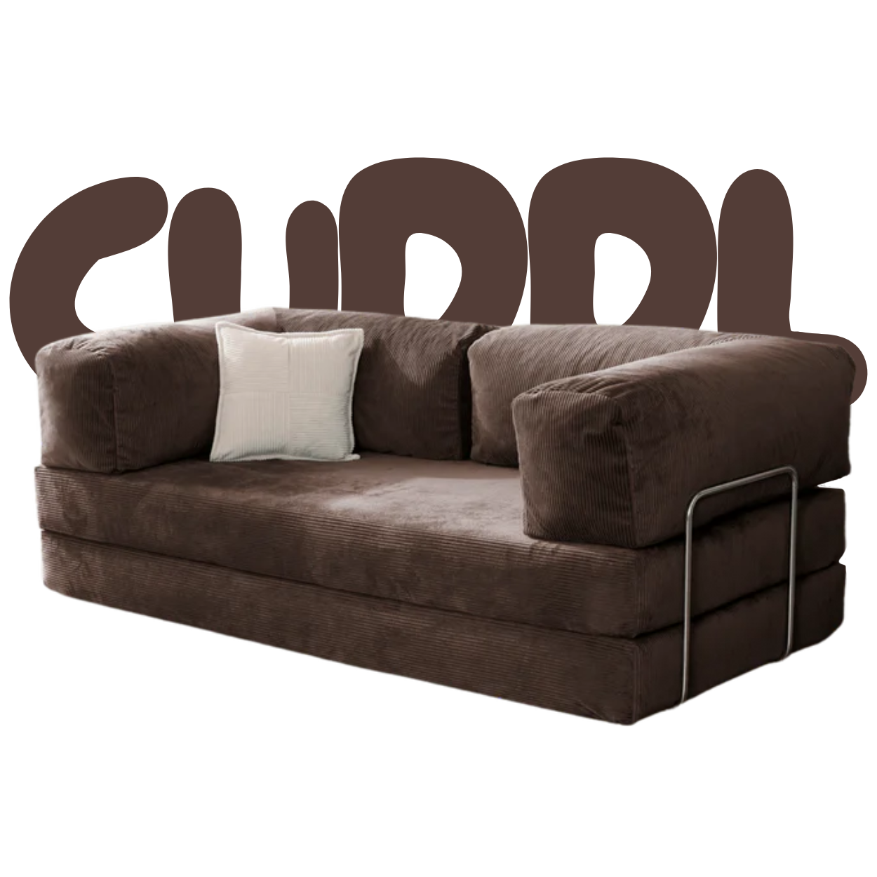 CUDDL Coffee Dark Brown Sofa