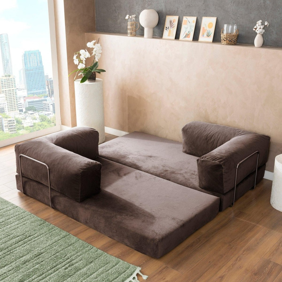 CUDDL Coffee Dark Brown Sofa